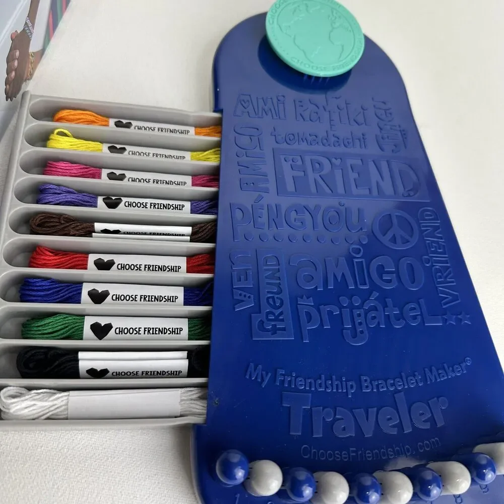 Choose Friendship, My Friendship Bracelet Maker, 20 Pre-Cut Assorted Colors New